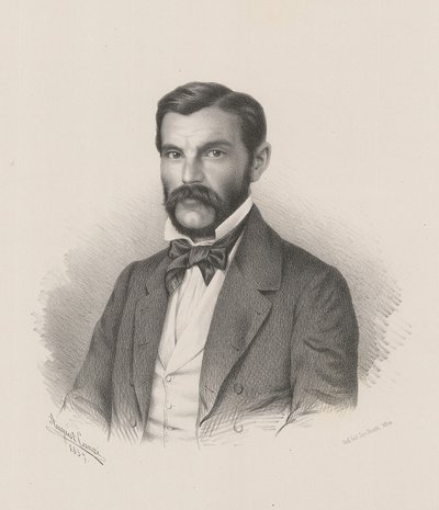 Porträt von László Thenke von Canzi Ágost Elek